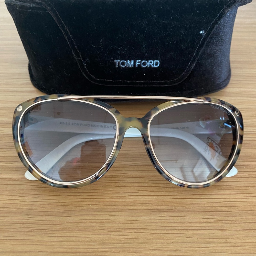 Tom Ford tortoise and cream cat eye sunglasses (great condition)